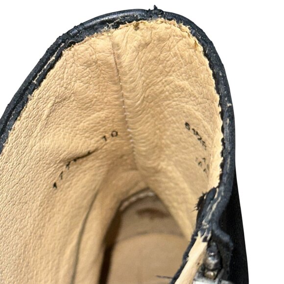 FRYE Tyler Double Zip Leather Combat Moto Laced Ankle Boots Black 6.5 - Picture 13 of 13